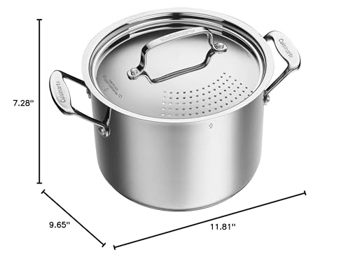 Cuisinart 766S-22 6 Qt. Stainless Steel Pasta Pot w/Straining Cover Chef's-Classic