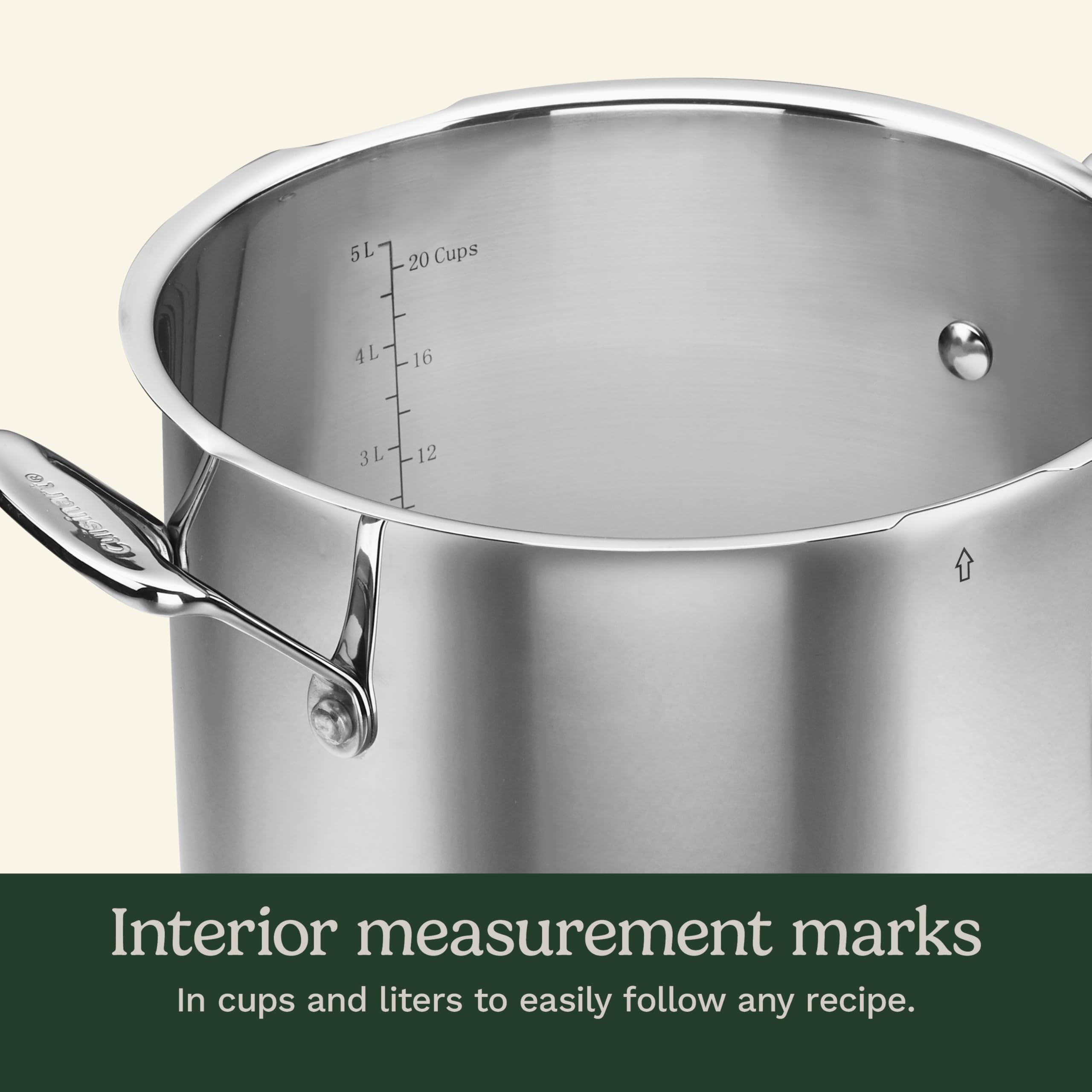 Cuisinart 766S-22 6 Qt. Stainless Steel Pasta Pot w/Straining Cover Chef's-Classic