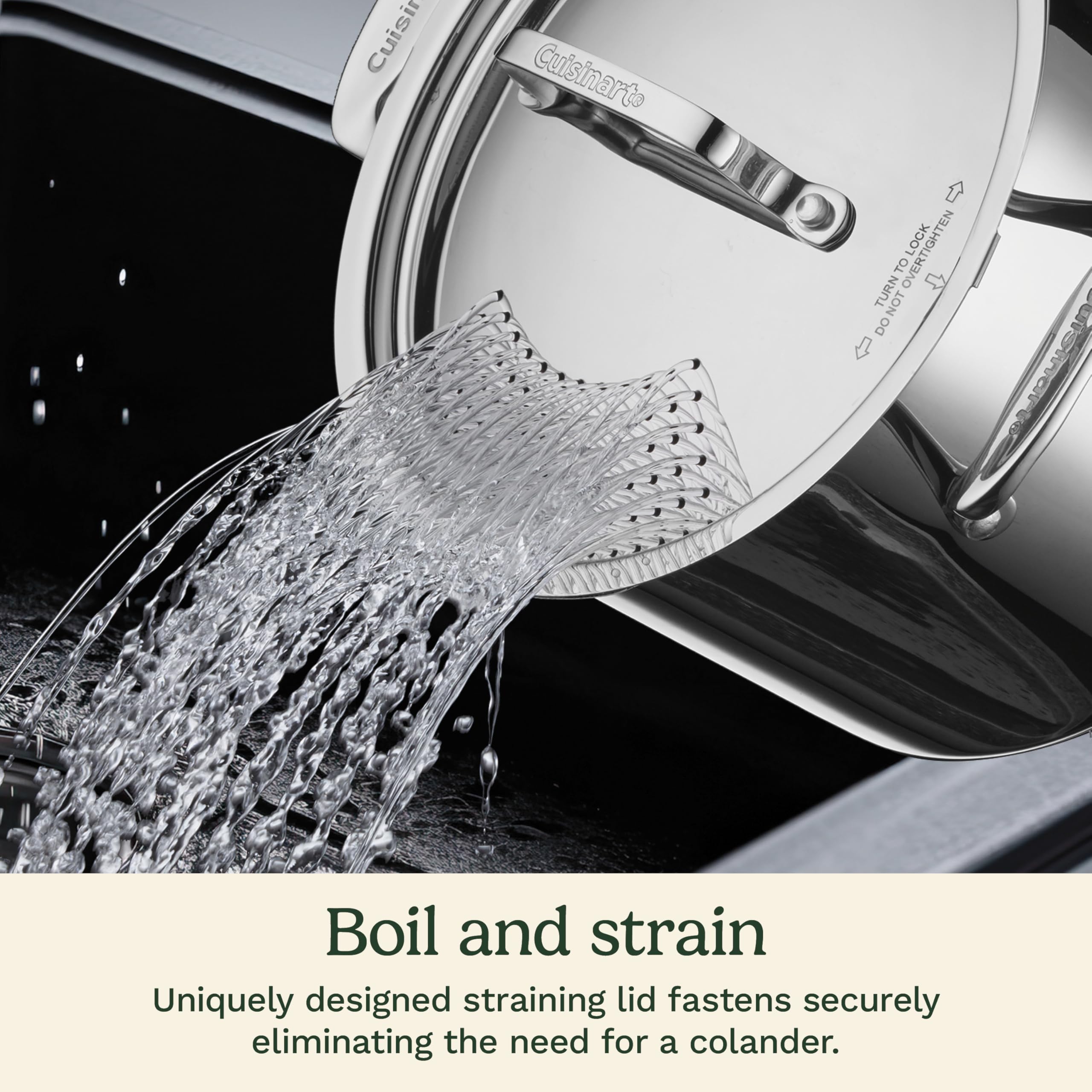 Cuisinart 766S-22 6 Qt. Stainless Steel Pasta Pot w/Straining Cover Chef's-Classic